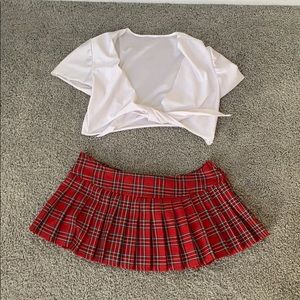 Mini school girl skirt